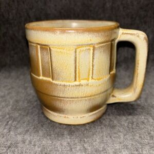 Vintage Frankoma 94M Wagon Wheel 16oz‎ Mug Desert Gold Brown 4" Large Pottery